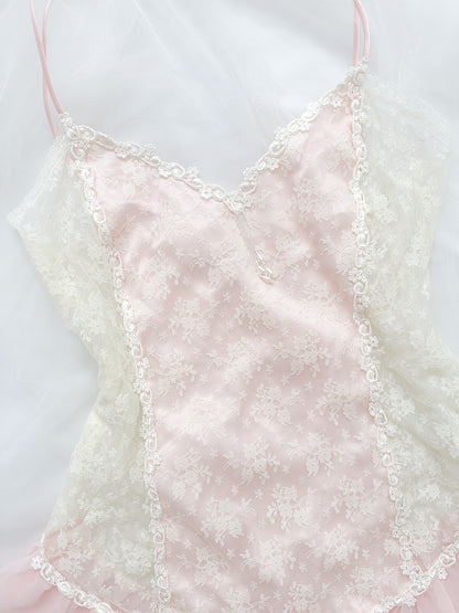 Vintage Blush Lace Babydoll
