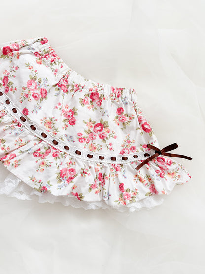 Ribbon Rose Sukapan Mini Skirt