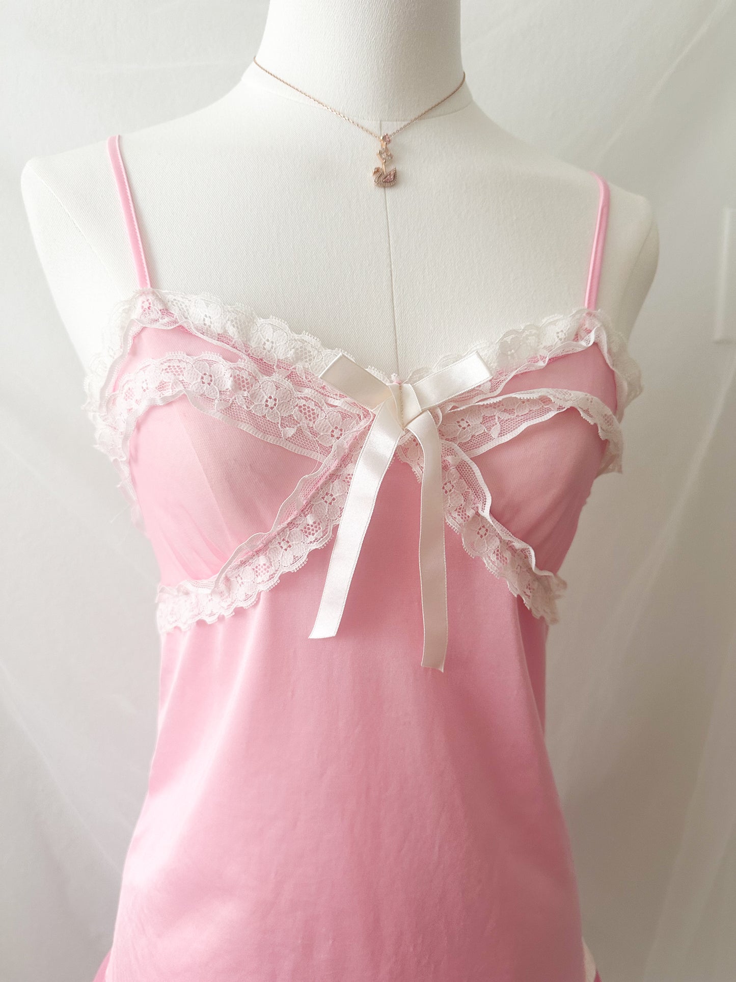 Strawberry Silk Ribbon Slipdress