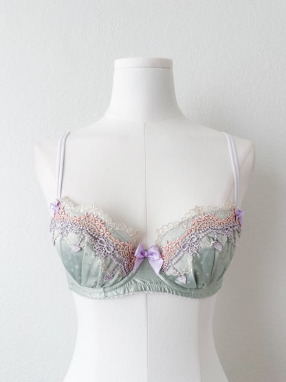 Mint Embroidery Bra 32A - 34AA