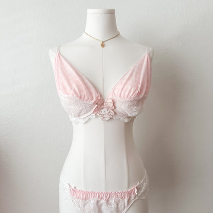 Pink Gingham My Melody Bra Set