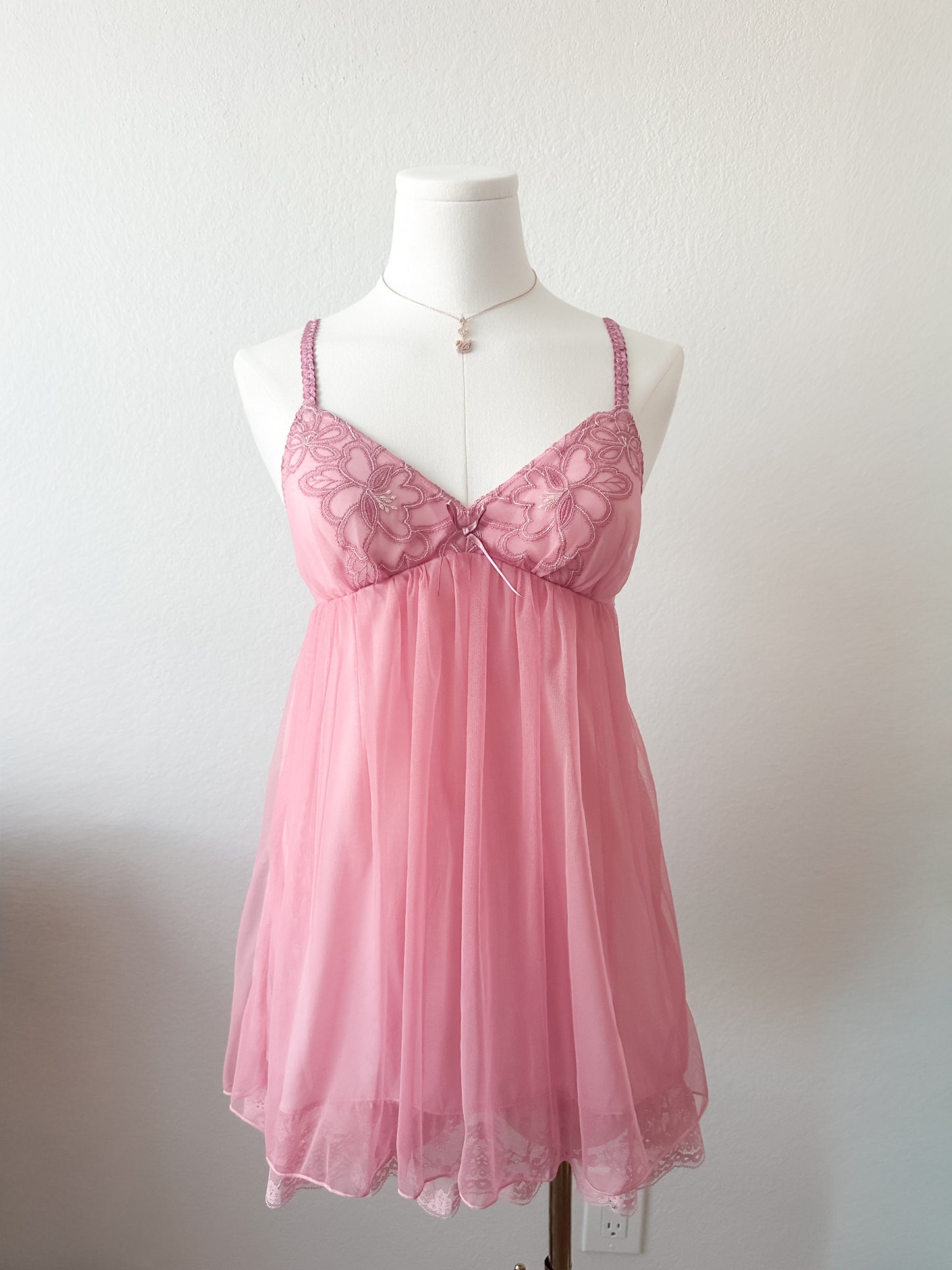Lace Bloom Babydoll Slipdress