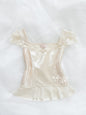 Vintage Irovy Pearl Satin Top