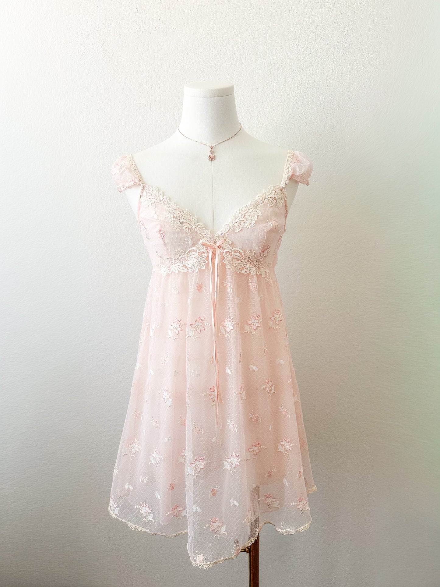 Fairy Petal Embroidery Slipdress