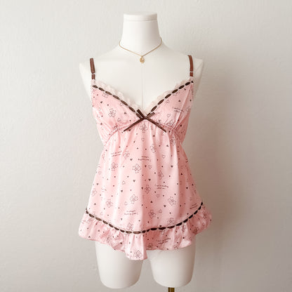 Blush Ribbon Cocoa Camisole