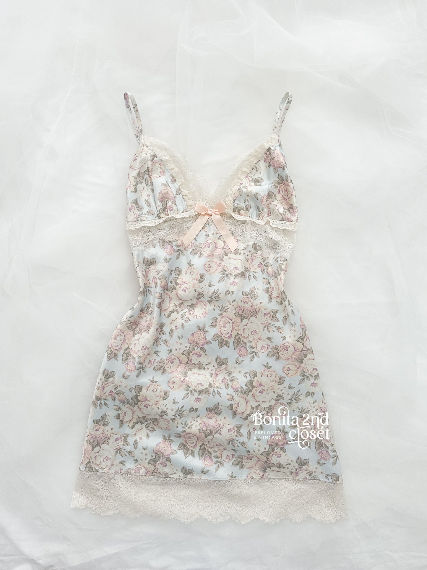 Blue Rosette Bouquet Slipdress