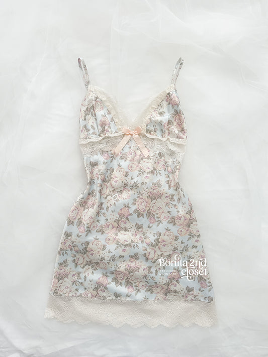 Blue Rosette Bouquet Slipdress