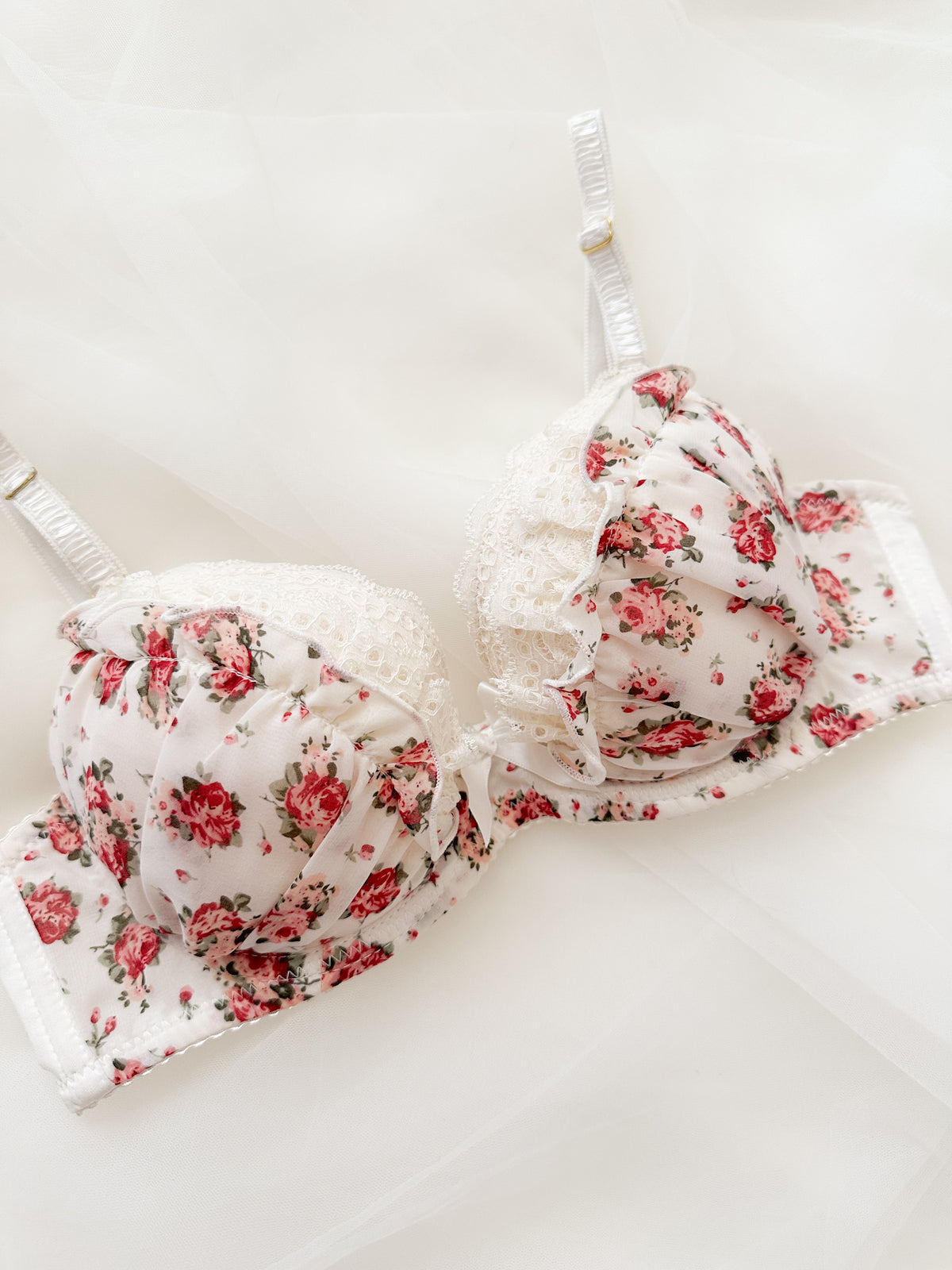 Rosemilk Ruffle Bra 32B