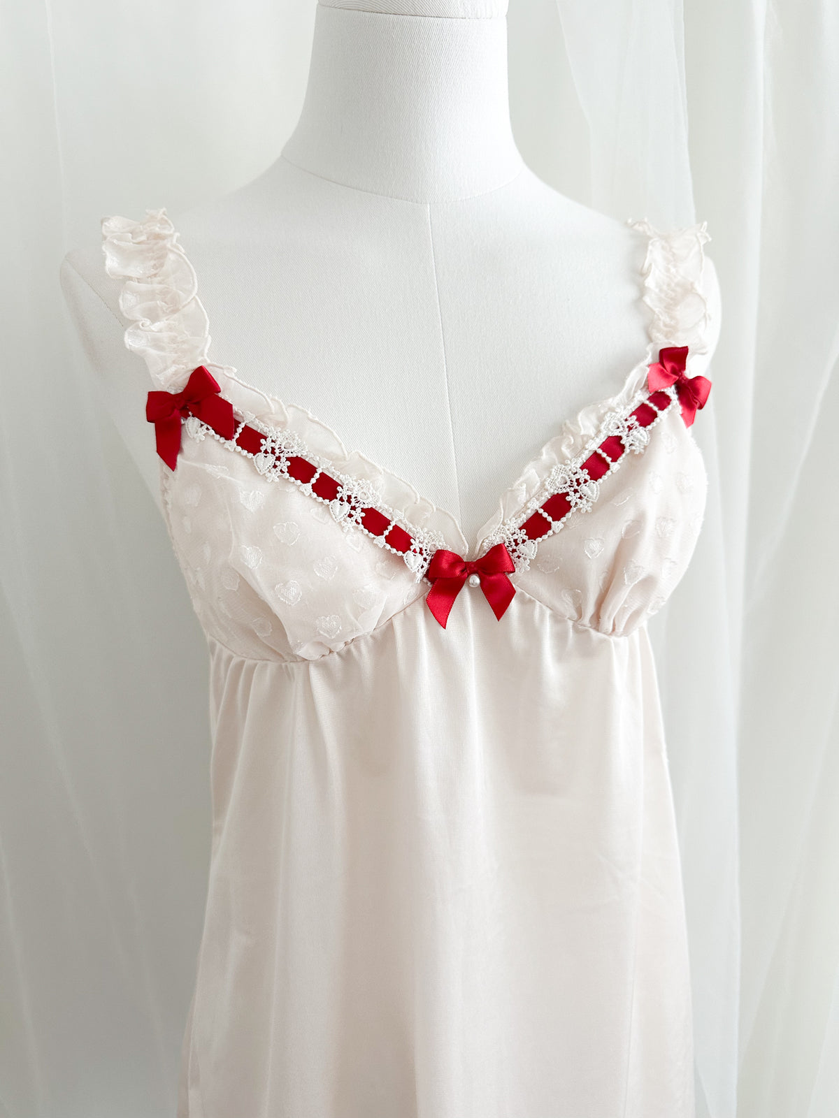 Cherry Ribbon Babydoll Slip