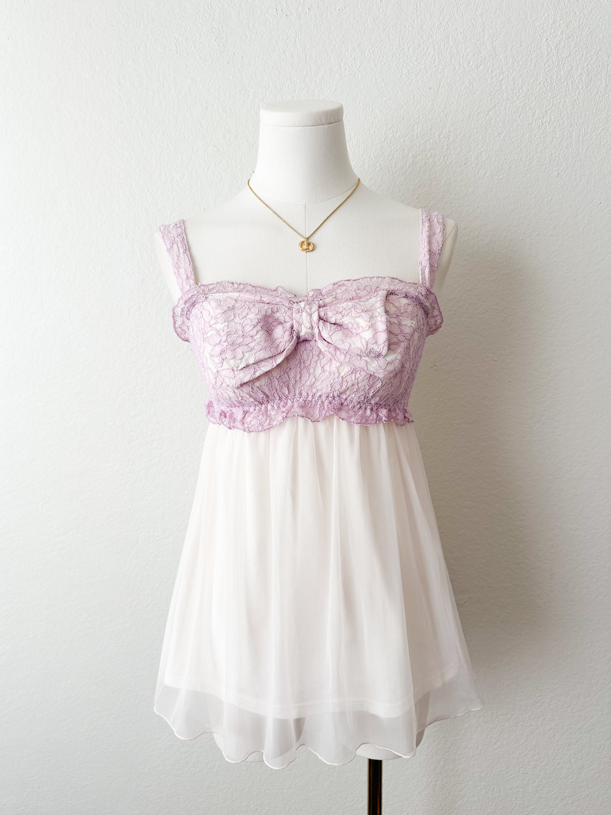 Ribbon Lace Babydoll Camisole