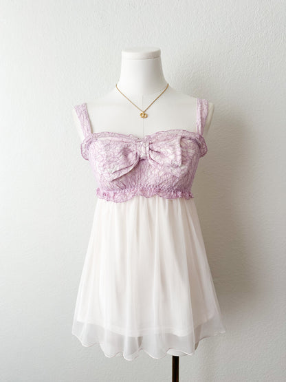 Ribbon Lace Babydoll Camisole
