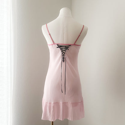 Dusky Rose Veil Slipdress