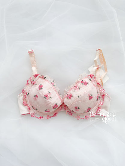 Rosebud Embroidery Bra 32A