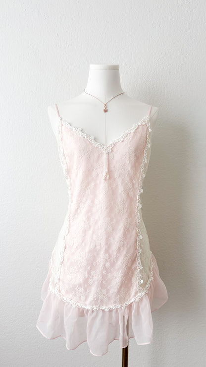 Vintage Blush Lace Babydoll