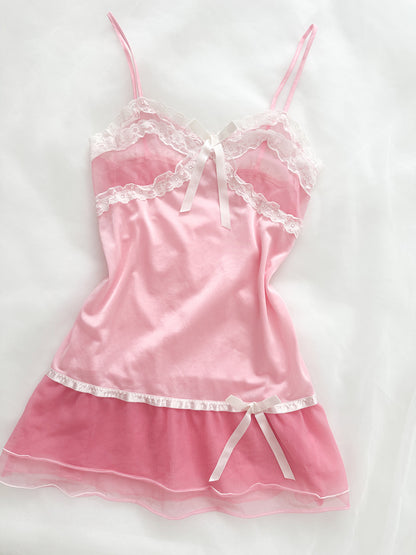 Strawberry Silk Ribbon Slipdress