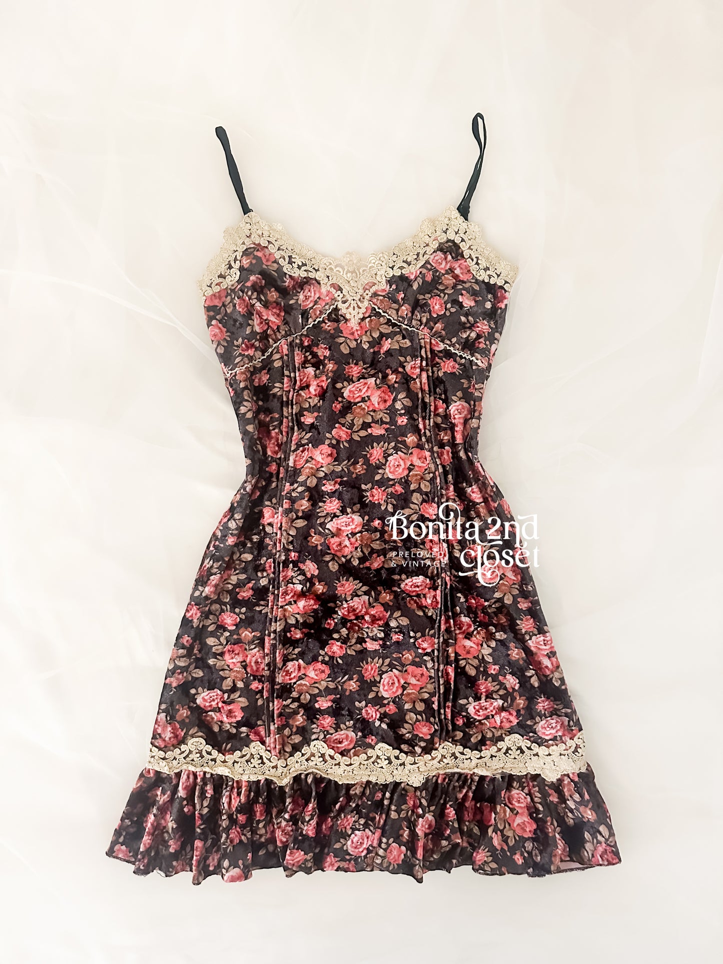 Velvet Rosette Dress