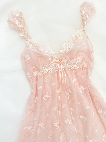 Fairy Petal Embroidery Slipdress