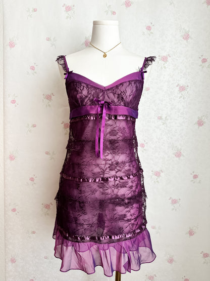 Whimsical Floral Lace Slipdress