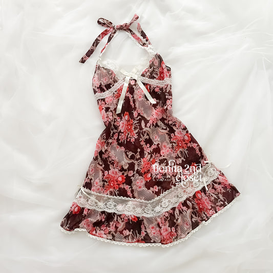 Vintage Cherrywood Romance Slipdress