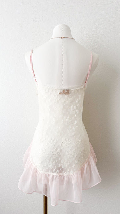 Vintage Blush Lace Babydoll