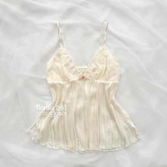 Soft buttercream babydoll camisole
