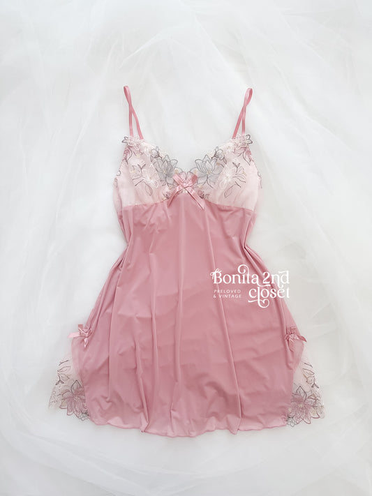 Rosette Soft Plum Slipdress