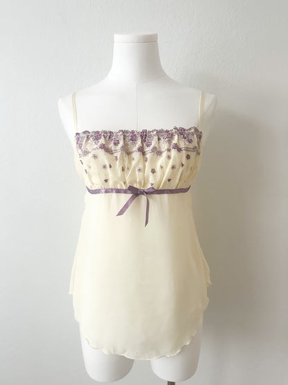 Violet Custard Lace Camisole