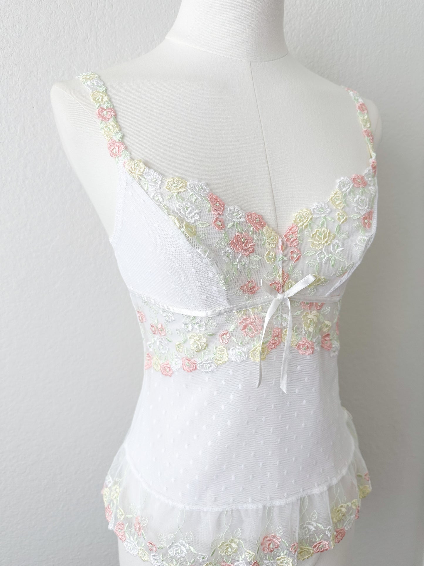 Pastel Garden Embroidery Camisole