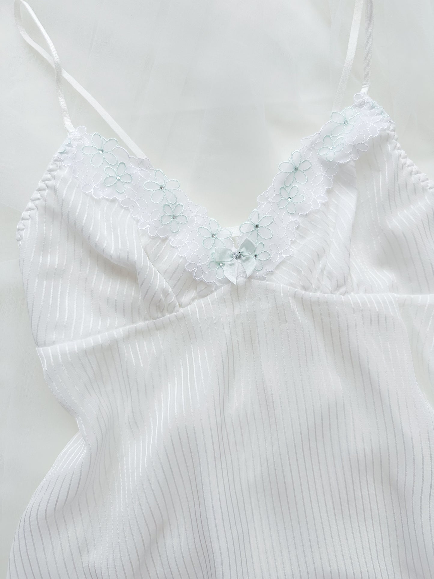 Stripe Mint Daisy Camisole