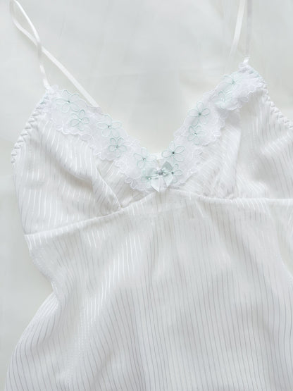 Stripe Mint Daisy Camisole