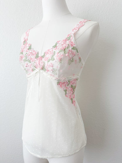 Blush Floral Mesh Camisole Set