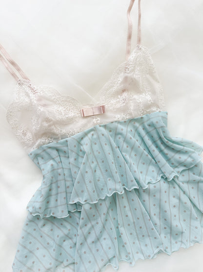 Power Dot Lace Babydoll Set