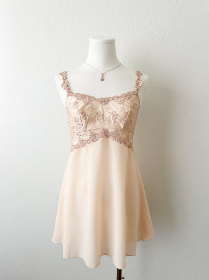 Champagne Embroidery Slipdress