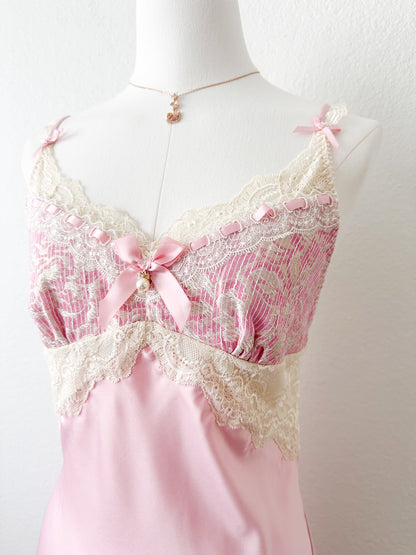 Rare Rosé Lace Reverie Slipdress