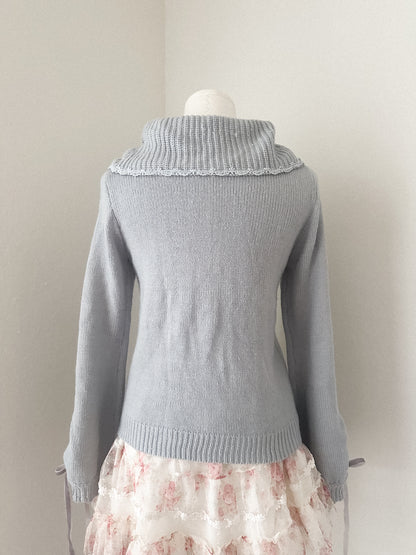 Lizlisa Ribbon Frost Knit Sweater