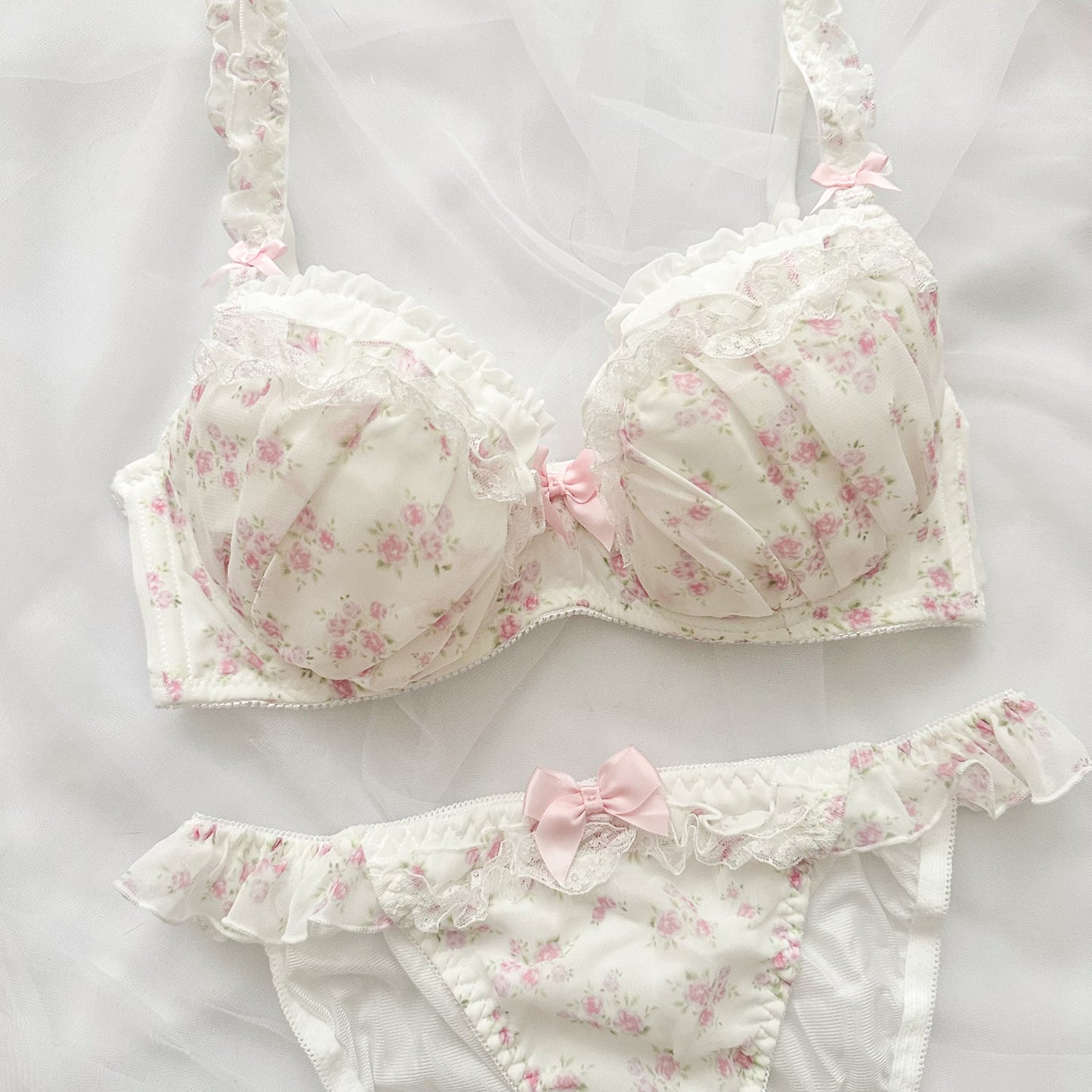 Rose Milk bra set