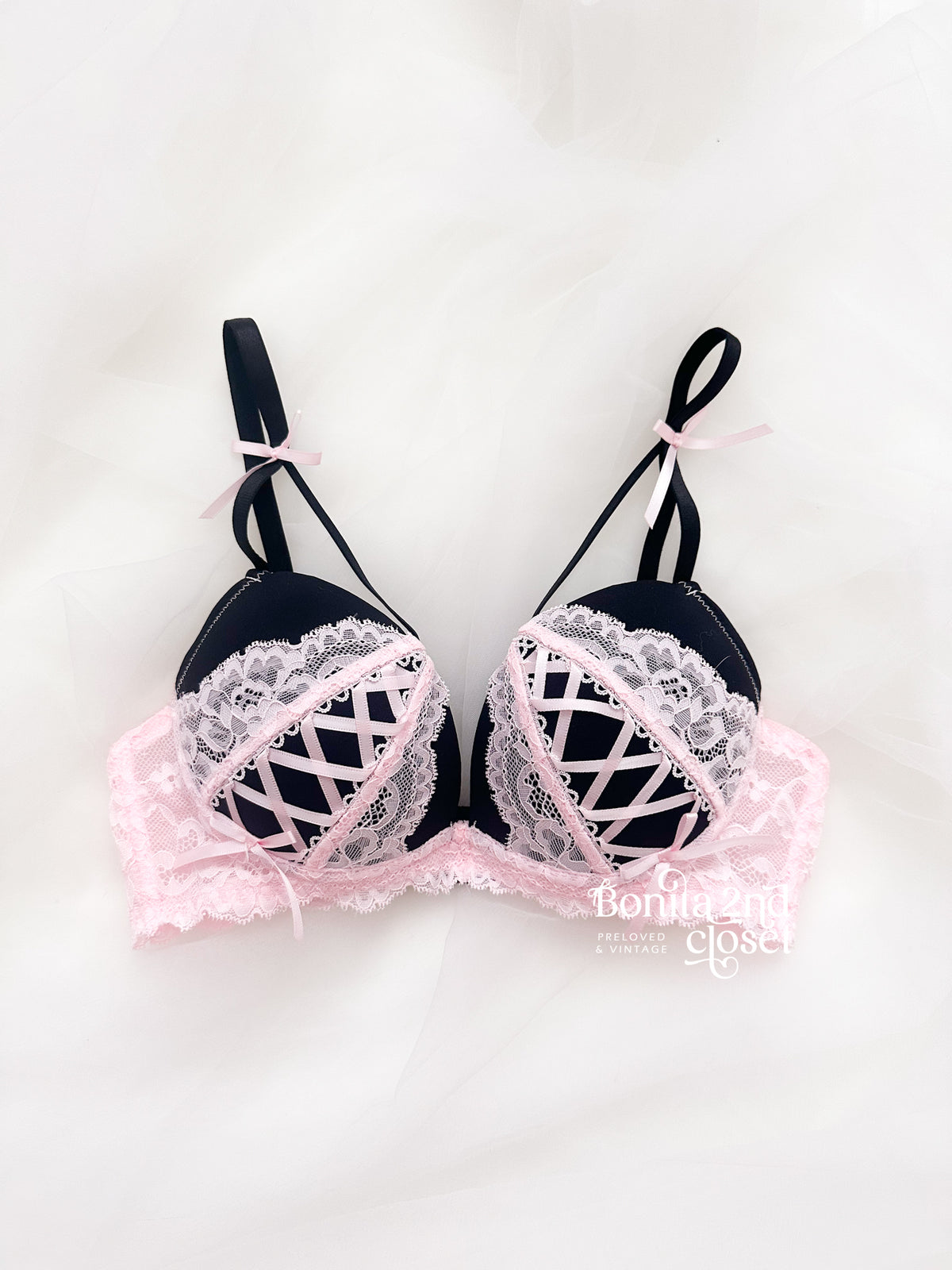 Ribbon Corset Lace Bra 34B