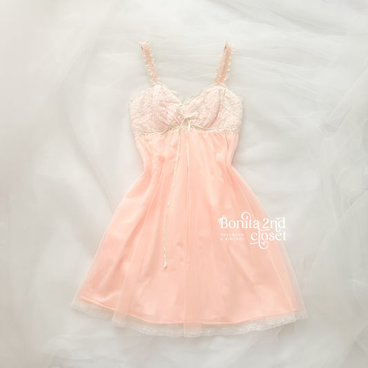 Vintage Peach Princess Babydoll