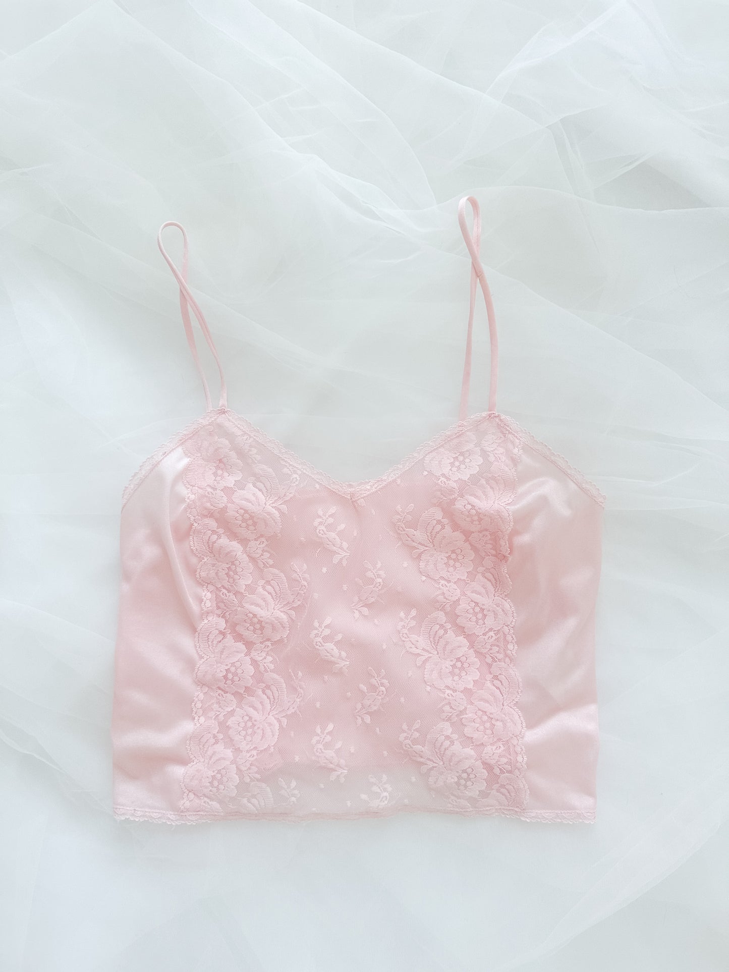 Vintage Pink Floral Lace Set