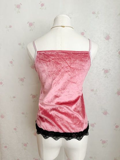 Pink Velvet Cami Top