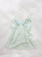 Mint Floral Embroidery Camisole