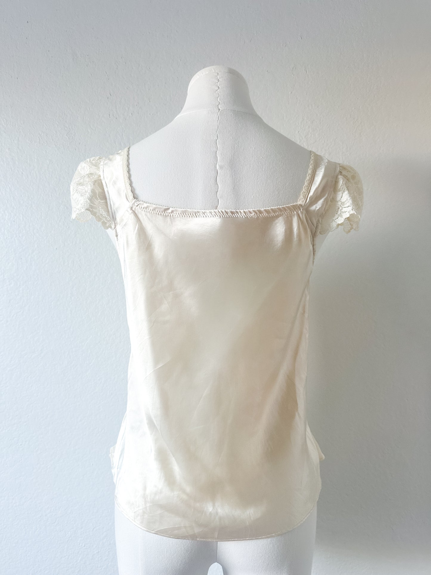 Vintage Irovy Pearl Satin Top