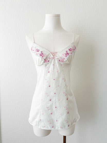 Lavender Embroidery Veil Camisole
