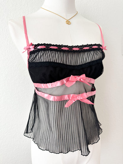 Rare Betsey Johnson Ribbon Camisole