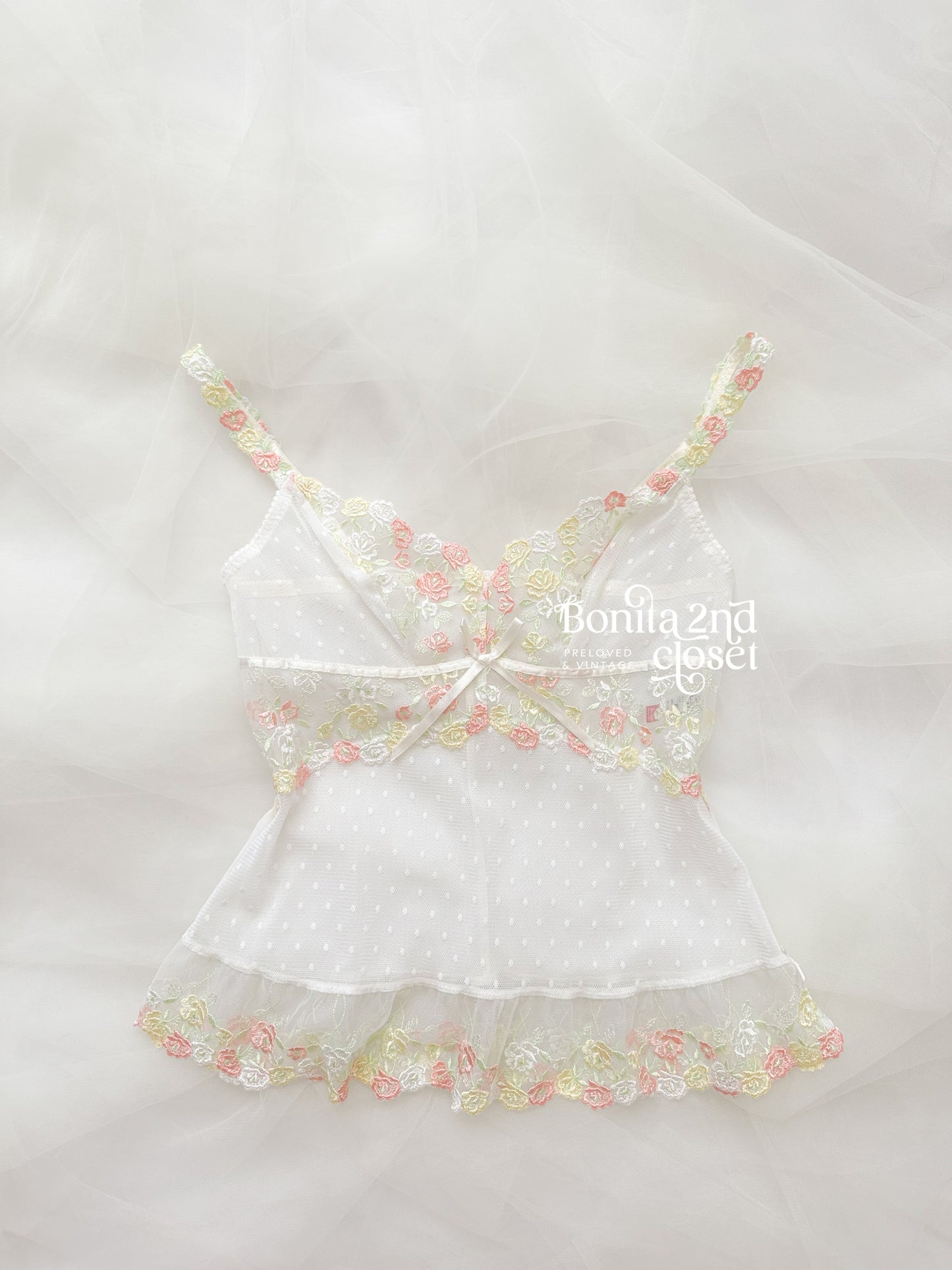 Pastel Garden Embroidery Camisole