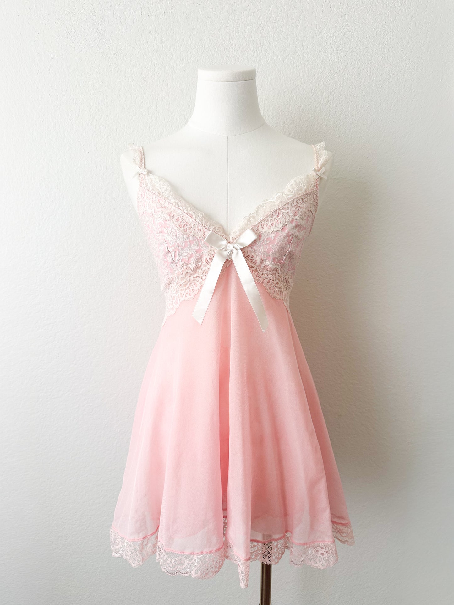 Rare Blush Lace Babydoll Slipdress