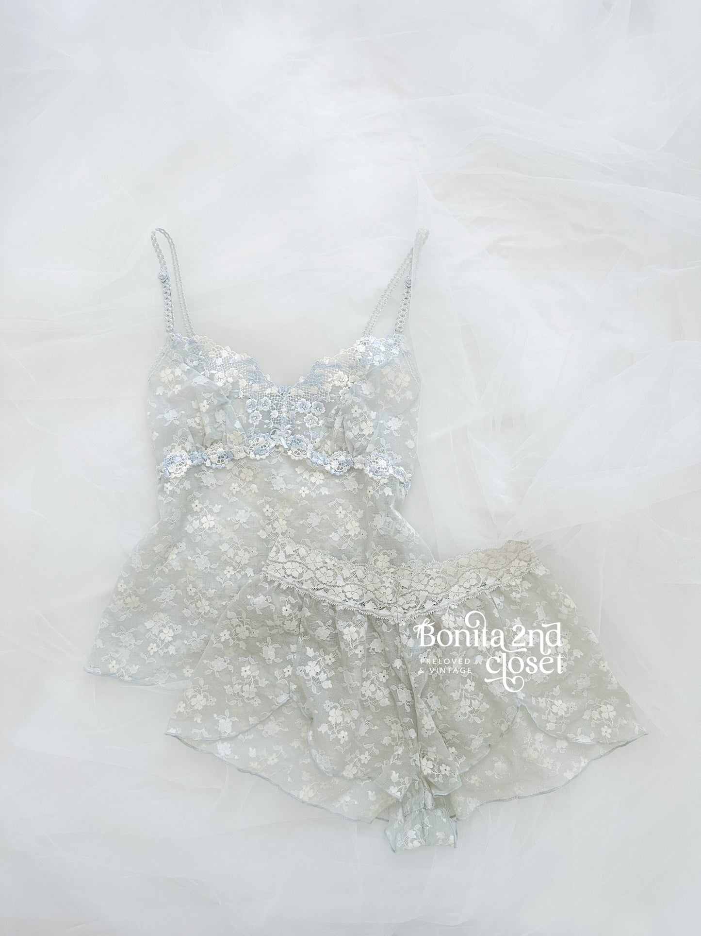 Mist Flower Sheer Lace Set