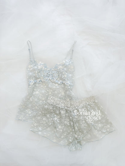 Mist Flower Sheer Lace Set