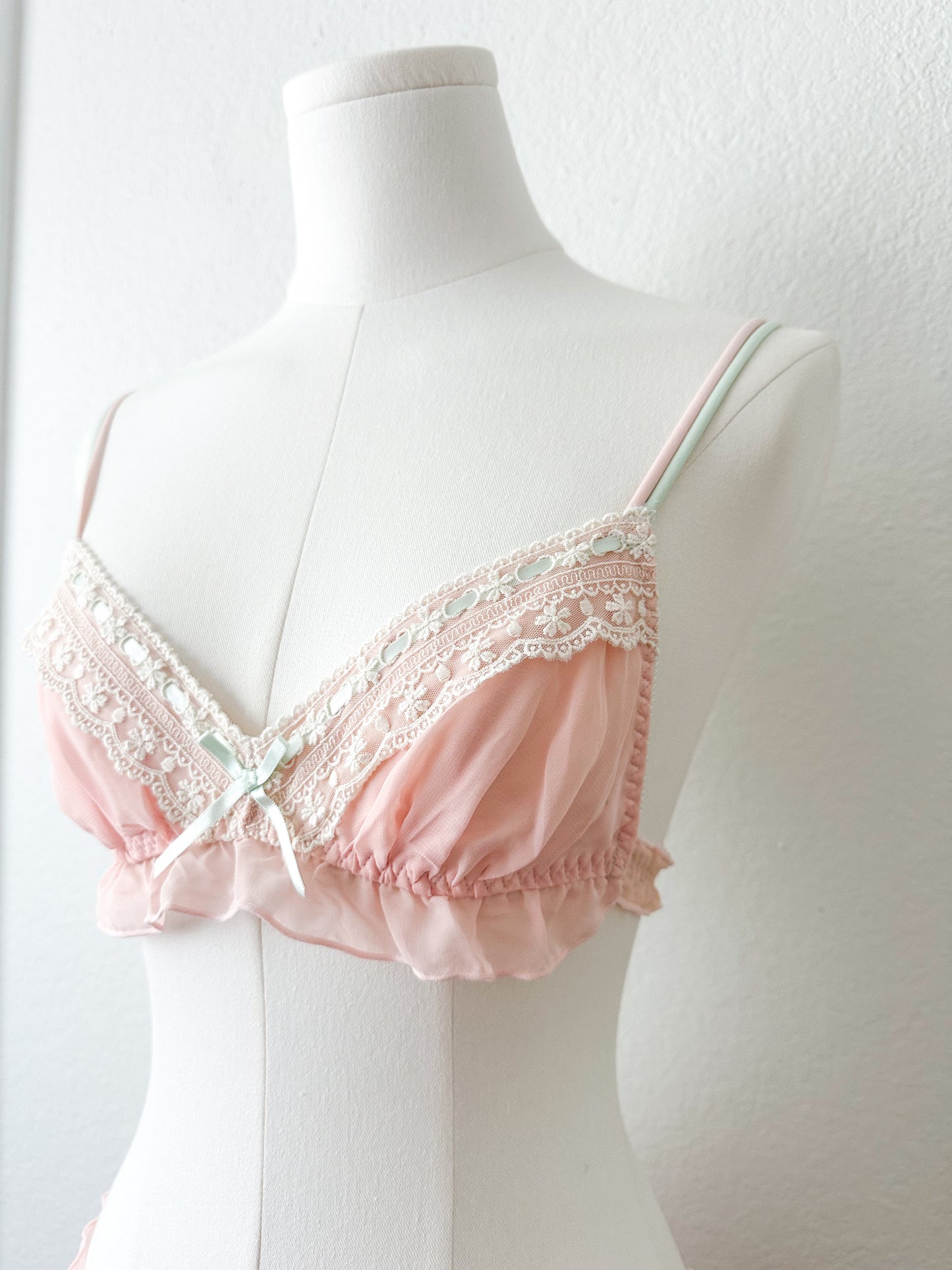Blush Petal Ribbon Lounge Set
