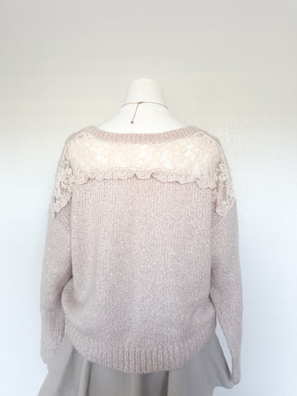 Lizlisa Vanilla Frost Knit Sweater